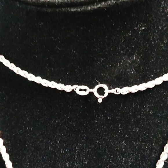 Artisan Silver Tone Wire Wrap Floral Freshwt Pearl Pendant Sterling Silver Chain - Picture 9 of 13